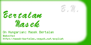 bertalan masek business card